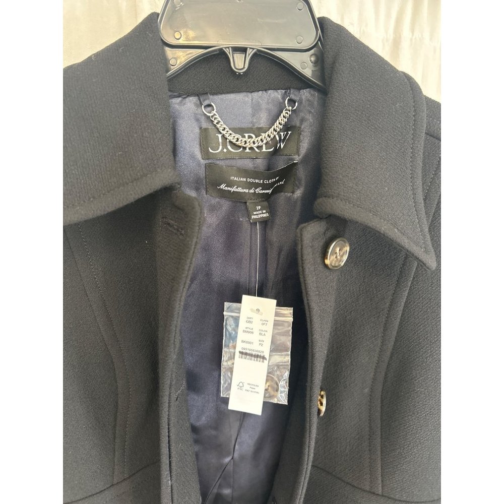 J Crew New lady day topcoat in Italian double-cloth wool blend, BM966, Size 2P - Picture 3 of 4